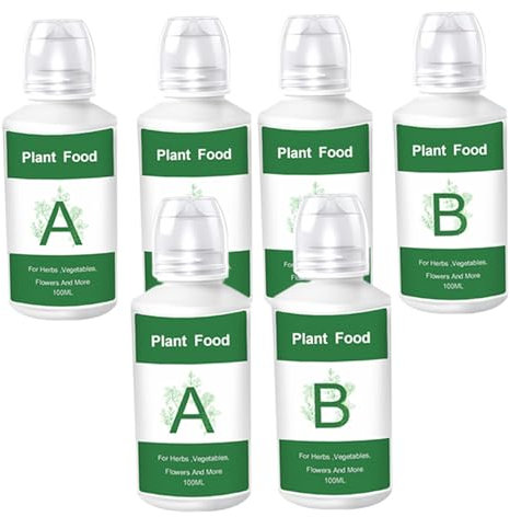 6 PCS Solution nutritive A&B Hydroponic Plant Aliments pour la culture hydroponique, Engrais avancé pour les légumes, les fruits, les fleurs et les plantes intérieures