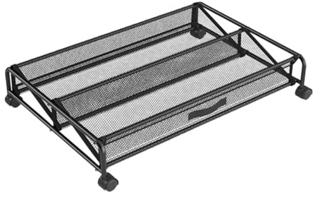 PawwJoy Metal Under Bed Storage with Wheels, Under Bed Shoe Storage Box Organizer Rack Bin for Home Storage Solutions
