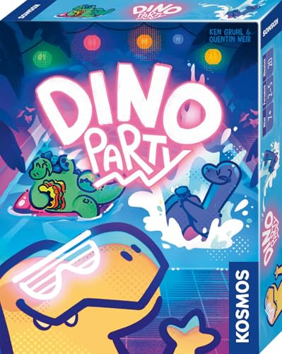 Kosmos Dino Party – Witziges & schnelles Kartenspiel mit coolen Dinos | Partyspiel mit Aktionskarten, Sammelspiel mit Überraschungseffekten, Familienspiel für 2–5 Spieler ab 7 Jahren
