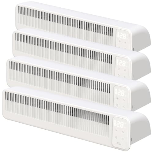 Sichler Haushaltsgeräte Heizungsventilator: 4er-Set automatische Heizkörper-Akku-Ventilatoren, 3-stufig, 41cm, USB (Heizungsventilator mit Akku, Heizkörperlüfter USB, Automat)
