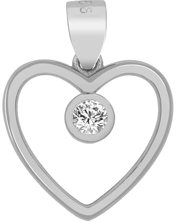 Akzent Anhänger für Damen in 925 Silber, 100% Wasserfest & Hautverträglich