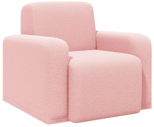vidaXL Fauteuil Rose Bouclé