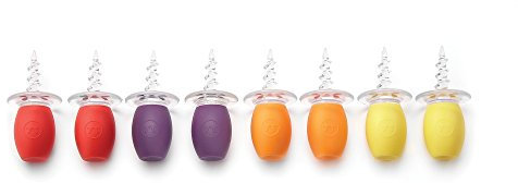 OUTSET F134 Jumbo Screw, Plastic, Oversized Multi-Colored Corn Holders: Set of 8