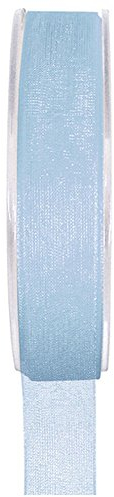 Band Schleifenband 15 mm x 20 m hellblau - Dekoband Organzaband - 2558.15
