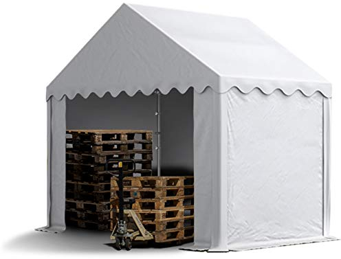 TOOLPORT Tendone deposito 3x2 m PVC 700 N bianco impermeabile tenda capannone tenda di stoccaggio