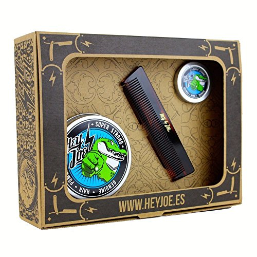 HEY JOE! Pomade Survival Kit Super Strong | Professionelles Haarstyling Geschenkset für Herren - Enthält Haarpomade Männer mit Extra Starkem Halt und Taschenkamm