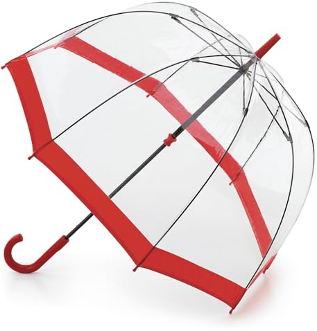 Fulton Birdcage - Paraguas Transparente Rojo