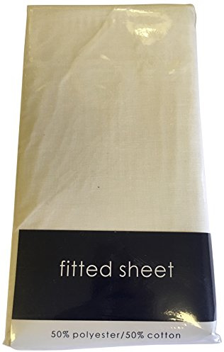 Rapport Home Easy-Care Non-Iron Fitted Sheet, Polyester-Cotton, Cream, King