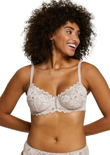 Sans Complexe - Arum - Soutien-Gorge Emboitant en Dentelle avec Armatures - Classique - Femme - Skin - 110E