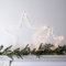 Lights4fun Set of 2 Christmas Indoor Light Up Star Window Decorations with 120 Warm White LEDs Battery Operated Timer