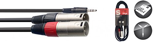 Y-Kabel, Mini-Klinke/XLR (m/m), 3m