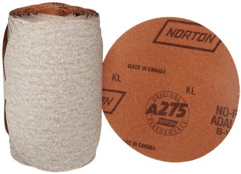 Norton A275 adalox Schleifscheibe, Papierrückseite, selbstklebende Rückseite, Aluminiumoxid, 6 inches, 1