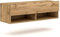 Shumee Meuble TV Mural 1 Porte Rabattable et 2 Niches L100 cm - Derby