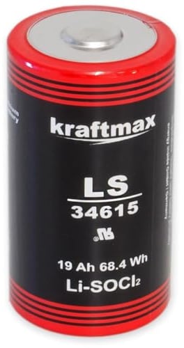 ER34615 Lithium Batterie D Mono 3,6 Volt 19000mAh mit breitem Pluspol min. 0,8cm, max. 11,5mm