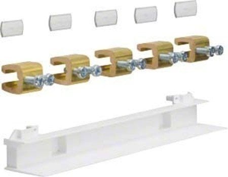 Hager ZM15F ZM15 F Klemmleiste – Electrical Terminal Block 12 mm 5P Kupfer, Weiß, 5 mm
