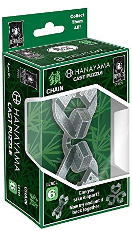 BePuzzled | Chain Hanayama Metal Brainteaser Puzzle Mensa Rated Level 6, for Ages 12 and Up