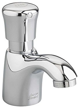 American Standard 1340119.002 Pillar Tap Metering Faucet with Extended Spout 0.5 GPM, Chrom