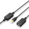 UGREEN Rallonge USB Câble Extension USB 2.0 Mâle vers Femelle avec Amplificateur Compatible avec Manette PS4 Xbox USB Hub USB WiFi Webcam Clé USB Clavier Souris Oculus Sensor (10M)