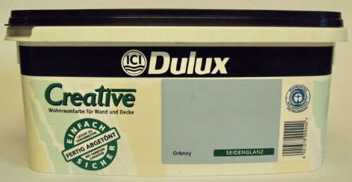 Dulux Creative Wohnraumfarbe, Orkney Seidenglänzend / 10 Liter (4 x 2,5 Liter)