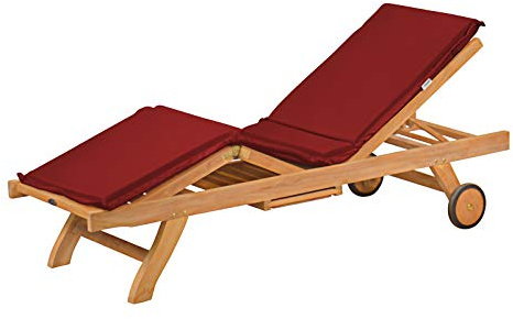 Liegenauflage Auflage für Gartenliege bordeaux rot premium made in Germany
