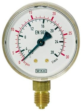 RIEGLER 101291-421 Manometer neutral, G 1/4 radial unten, 0-10/16 bar, Ø 63 mm, 1Stk