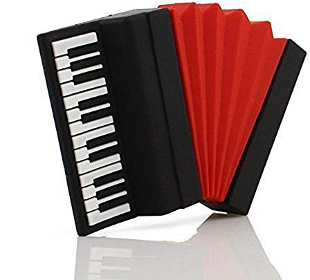 Ulticool - Accordéon 16 GB USB - Instrument de Musique - Clé 16 Go Mémoire Stick Stockage de Données Pendrive - Noir Rouge