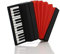 Ulticool - Accordéon 16 GB USB - Instrument de Musique - Clé 16 Go Mémoire Stick Stockage de Données Pendrive - Noir Rouge