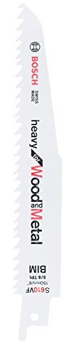 Bosch 5x PRO Multi Material S610VF Demolition Reciprocating Saw Blade (for Wood with nails, Construction wood, Length 150 mm, Professional Accessory Reciprocating Saw)