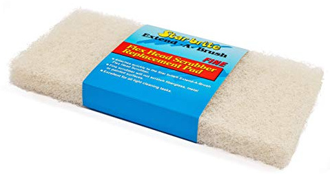 STAR BRITE Flexible Head Scrubber Replacement, Fine, White
