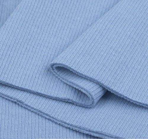 Bündchen Schlauch Meter Bund Stoff Jersey Pullover Strick Ärmel Ware 16x80 cm (hellblau)