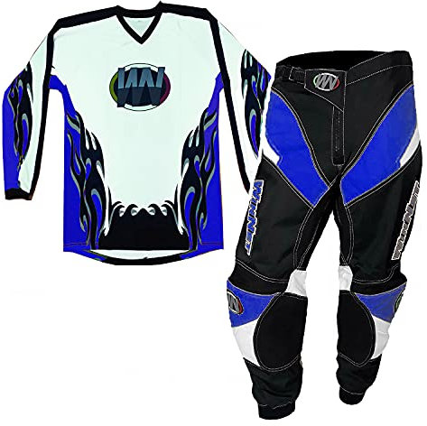 WinNet Tuta Completo da Moto Cross Enduro Quad per Adulto Maglia + Pantalone