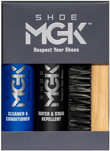 Shoe MGK Shoe Cleaner Kit - Water & Stain Repellent Plus Shoe Cleaner/Conditioner Cleaning Kit For Athletic Shoes, Tennis Shoes & Sneakers