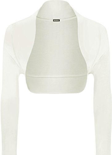 WearAll Ladies Long Sleeve Shrug Womens Bolero Cardigan Top Sizes 8-14