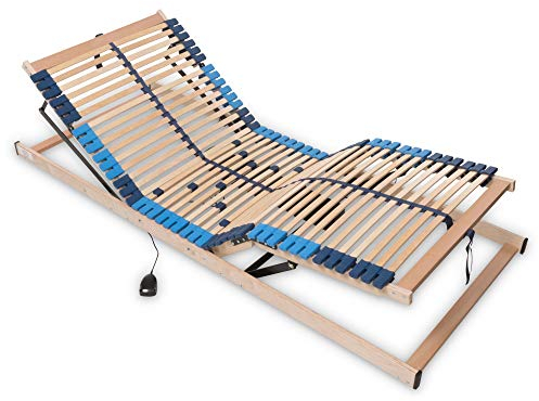 Betten-ABC Superflex Elektro, 7-Zonen Elektro Lattenrost, bis 150 kg belastbar, individuell Einstellbarer Härtegrad, 42 stabile Leisten, ideal für alle Matratzentypen, Größe: 90 x 200 cm