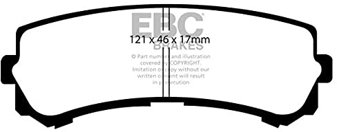 EBC Brakes DP1923 Ultimax OEM Replacement Brake Pads Compatible with NISSAN PATROL VI (Y62) Models
