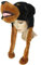 Karneval Party Plüsch Mütze Dobermann 55 cm