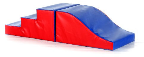 Implay® Soft Play Children's First Climb & Slide Play Set Activity Toy - 610gsm PVC/High Density Foam - Blue & Red - 120cm x 50cm x 30cm