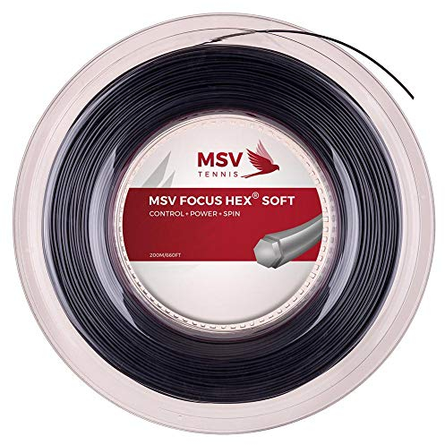 MSV Focus-HEX Soft, Tennissaite, 200 m , 1,20 mm , schwarz