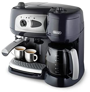 De'Longhi Machine Expresso Combiné BCO260CD.1, Machine a Café Pompe et Cafetière Filtre 2-en-1, Noir