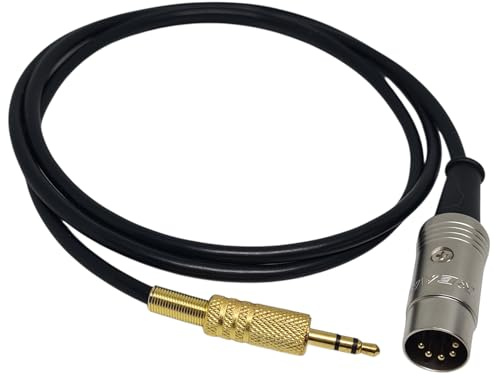 5 Pin DIN to 3.5mm Stereo Jack Plug Gold 3 Metre Interconnect Cable for Naim/B&O by CoolNovelties
