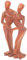 Tanzendes Paar, Holz-Skulptur Asien, Grösse:ca. 20 cm