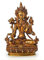 Deko Figur Weiße Tara Buddha Figur, Figur aus Messing massiv, Höhe 20 cm groß, eine der 21 Taras Dölma Statue weiblicher Buddha auf Lotusthron