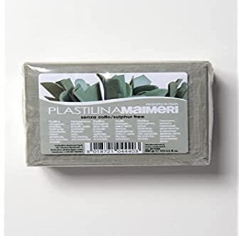 Maimeri Plastilina Moldeable Paquete 0,5Kg, Gris, 0,5 KG
