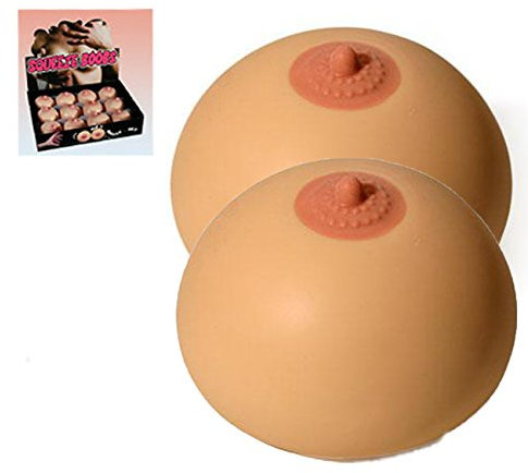 Busen Knetball im Doppelpack - BOOBS - diezarte Brust zum Drücken 7cm Durchmesser Silikon