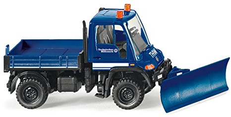 Wiking 069322 THW-Unimog U 400 mit Räumschild Spur H0 1:87 Miniaturmodell KEIN Spielzeug !