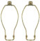 Royal Designs Lampen-Harfe, Endstück und Lampen-Harfenhalter-Set, Messing poliert, poliertes Messing, 12 in