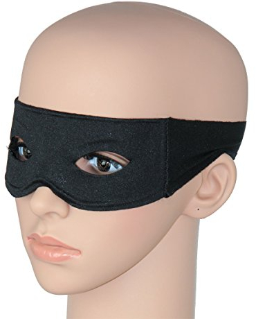 Foxxeo schwarze Augenmaske für Kostüm Party Maske für Bandit oder Gangster schwarz