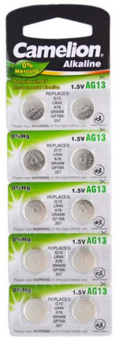 Camelion Hg Quick silb Erfrei AG13 1.5 V Button Cell Battery LR44, A76, GP76 A, 357, SR44 W