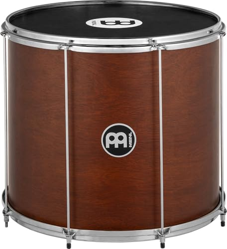 Meinl Percussion Bahia Wood Surdo - Mittelgroße Samba Trommel - 18 Zoll Durchmesser - 16 Zoll Höhe - Hartholz, Braun (SUB18AB-M)