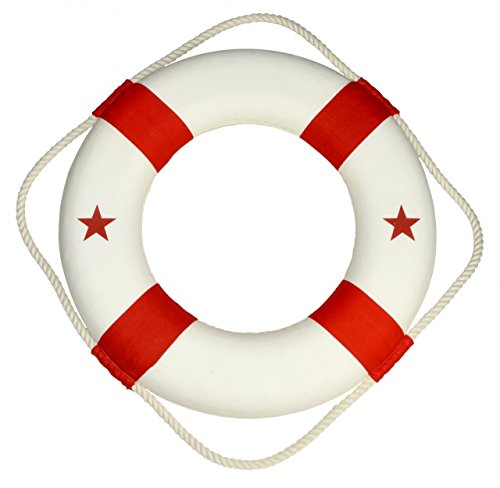Navyline Deko-Rettungsring mit Anker oder Stern - maritime Dekoration, Ausführung:Stern